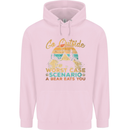 Go Outside Funny Camping Hiking Trekking Mens 80% Cotton Hoodie Light Pink