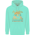 Go Outside Funny Camping Hiking Trekking Mens 80% Cotton Hoodie Peppermint
