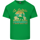 Go Outside Funny Camping Hiking Trekking Mens Cotton T-Shirt Tee Top Irish Green