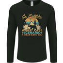 Go Outside Funny Camping Hiking Trekking Mens Long Sleeve T-Shirt Black