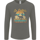 Go Outside Funny Camping Hiking Trekking Mens Long Sleeve T-Shirt Charcoal