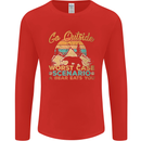 Go Outside Funny Camping Hiking Trekking Mens Long Sleeve T-Shirt Red