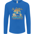 Go Outside Funny Camping Hiking Trekking Mens Long Sleeve T-Shirt Royal Blue