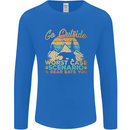 Go Outside Funny Camping Hiking Trekking Mens Long Sleeve T-Shirt Royal Blue