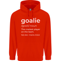 Goalie Keeper Football Ice Hockey Funny Childrens Kids Hoodie Bright Red