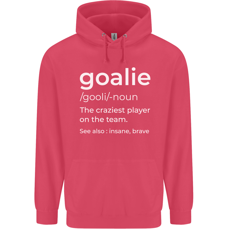 Goalie Keeper Football Ice Hockey Funny Childrens Kids Hoodie Heliconia