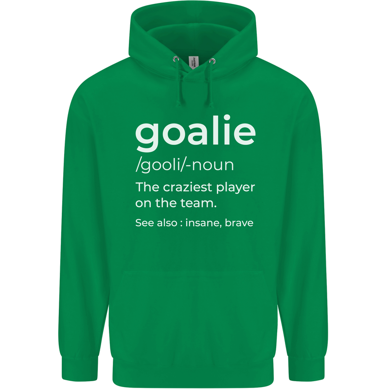Goalie Keeper Football Ice Hockey Funny Childrens Kids Hoodie Irish Green