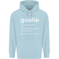 Goalie Keeper Football Ice Hockey Funny Childrens Kids Hoodie Light Blue