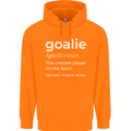 Goalie Keeper Football Ice Hockey Funny Childrens Kids Hoodie Orange