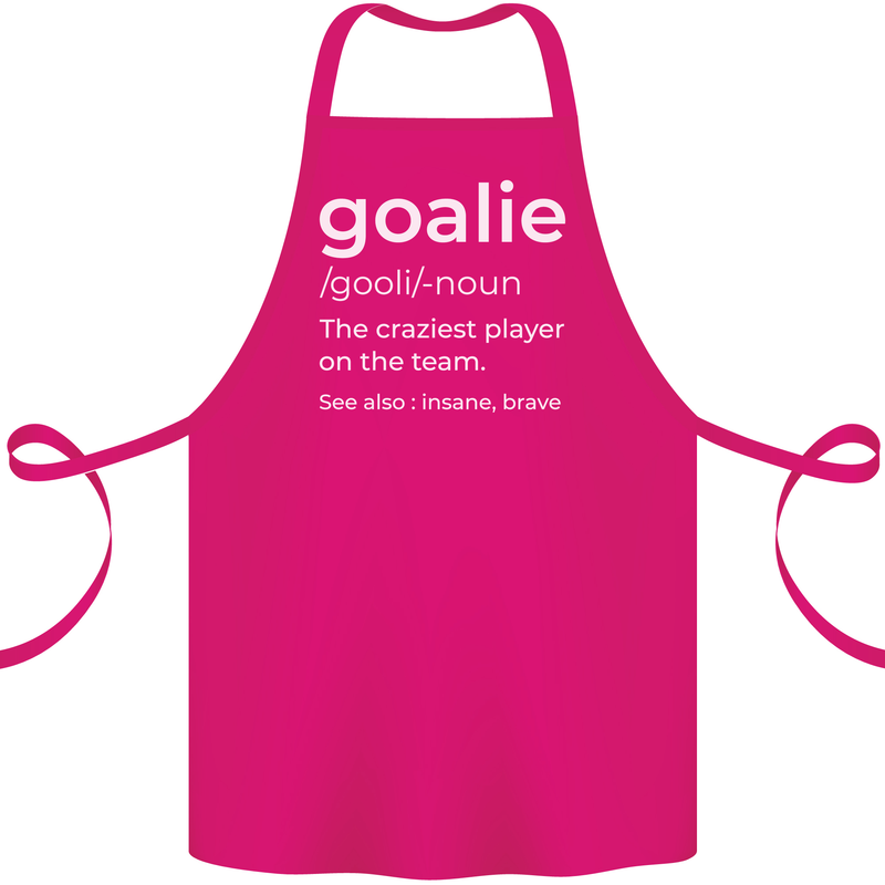 Goalie Keeper Football Ice Hockey Funny Cotton Apron 100% Organic Pink