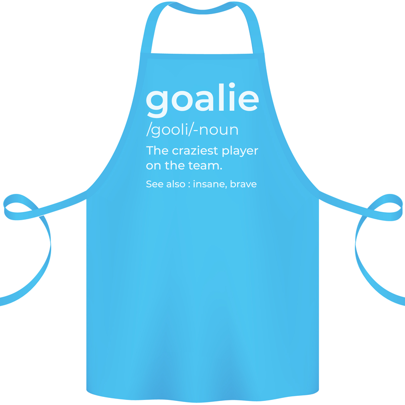 Goalie Keeper Football Ice Hockey Funny Cotton Apron 100% Organic Turquoise