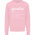 Goalie Keeper Football Ice Hockey Funny Kids Sweatshirt Jumper Light Pink