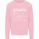 Goalie Keeper Football Ice Hockey Funny Kids Sweatshirt Jumper Light Pink