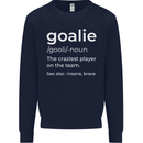Goalie Keeper Football Ice Hockey Funny Kids Sweatshirt Jumper Navy Blue