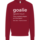 Goalie Keeper Football Ice Hockey Funny Kids Sweatshirt Jumper Red