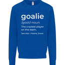 Goalie Keeper Football Ice Hockey Funny Kids Sweatshirt Jumper Royal Blue