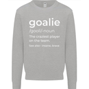 Goalie Keeper Football Ice Hockey Funny Kids Sweatshirt Jumper Sports Grey