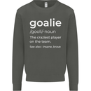 Goalie Keeper Football Ice Hockey Funny Kids Sweatshirt Jumper Storm Grey