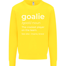 Goalie Keeper Football Ice Hockey Funny Kids Sweatshirt Jumper Yellow