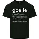 Goalie Keeper Football Ice Hockey Funny Kids T-Shirt Childrens Black