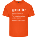 Goalie Keeper Football Ice Hockey Funny Kids T-Shirt Childrens Orange