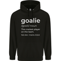 Goalie Keeper Football Ice Hockey Funny Mens 80% Cotton Hoodie Black