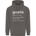 Goalie Keeper Football Ice Hockey Funny Mens 80% Cotton Hoodie Charcoal