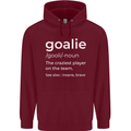Goalie Keeper Football Ice Hockey Funny Mens 80% Cotton Hoodie Maroon