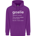 Goalie Keeper Football Ice Hockey Funny Mens 80% Cotton Hoodie Purple