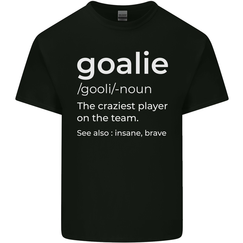 Goalie Keeper Football Ice Hockey Funny Mens Cotton T-Shirt Tee Top Black