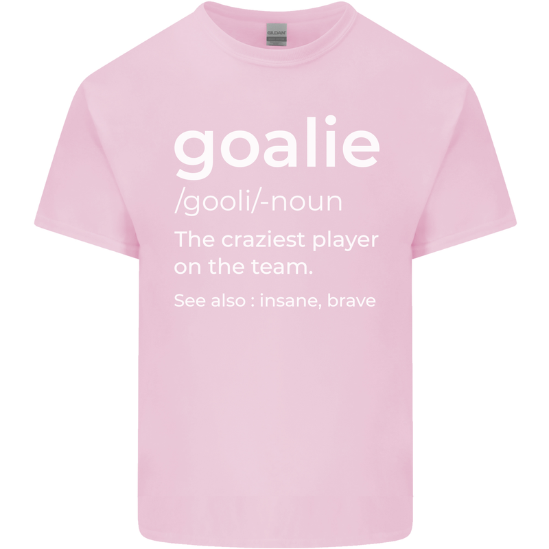 Goalie Keeper Football Ice Hockey Funny Mens Cotton T-Shirt Tee Top Light Pink