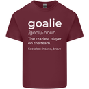 Goalie Keeper Football Ice Hockey Funny Mens Cotton T-Shirt Tee Top Maroon