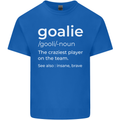 Goalie Keeper Football Ice Hockey Funny Mens Cotton T-Shirt Tee Top Royal Blue