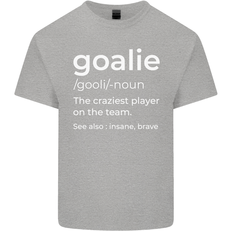 Goalie Keeper Football Ice Hockey Funny Mens Cotton T-Shirt Tee Top Sports Grey