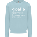 Goalie Keeper Football Ice Hockey Funny Mens Sweatshirt Jumper Light Blue