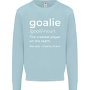 Goalie Keeper Football Ice Hockey Funny Mens Sweatshirt Jumper Light Blue