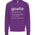 Goalie Keeper Football Ice Hockey Funny Mens Sweatshirt Jumper Purple