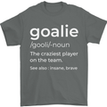 Goalie Keeper Football Ice Hockey Funny Mens T-Shirt Cotton Gildan Charcoal
