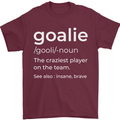 Goalie Keeper Football Ice Hockey Funny Mens T-Shirt Cotton Gildan Maroon