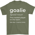 Goalie Keeper Football Ice Hockey Funny Mens T-Shirt Cotton Gildan Military Green