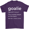 Goalie Keeper Football Ice Hockey Funny Mens T-Shirt Cotton Gildan Purple