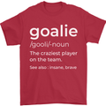 Goalie Keeper Football Ice Hockey Funny Mens T-Shirt Cotton Gildan Red