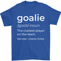 Goalie Keeper Football Ice Hockey Funny Mens T-Shirt Cotton Gildan Royal Blue