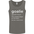 Goalie Keeper Football Ice Hockey Funny Mens Vest Tank Top Charcoal