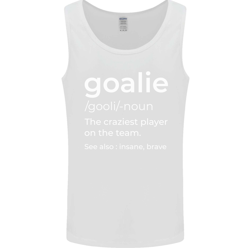 Goalie Keeper Football Ice Hockey Funny Mens Vest Tank Top White