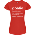 Goalie Keeper Football Ice Hockey Funny Womens Petite Cut T-Shirt Red