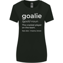 Goalie Keeper Football Ice Hockey Funny Womens Wider Cut T-Shirt Black