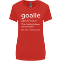 Goalie Keeper Football Ice Hockey Funny Womens Wider Cut T-Shirt Red