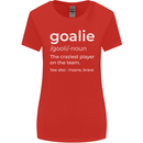 Goalie Keeper Football Ice Hockey Funny Womens Wider Cut T-Shirt Red