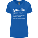 Goalie Keeper Football Ice Hockey Funny Womens Wider Cut T-Shirt Royal Blue